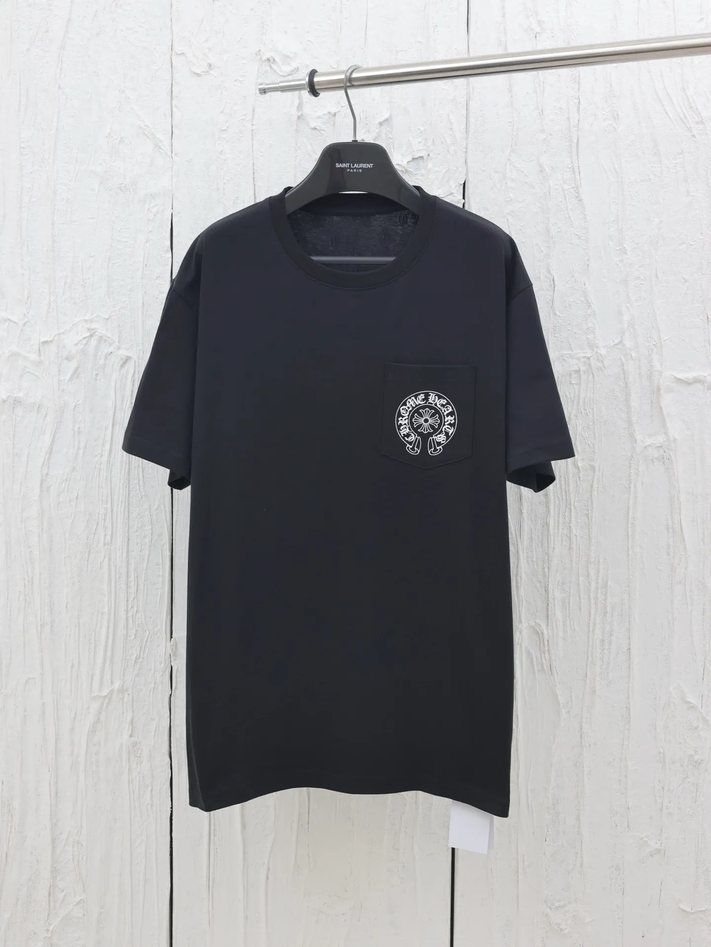 🅿️280 Come heart*/Cro Heart 25Ss short-sleeved T-shirt with full back printing. The fabric is made of 26-woven 200g cotton. The printing uses special imported slurry. Customized supporting accessories. Size: S/M/L